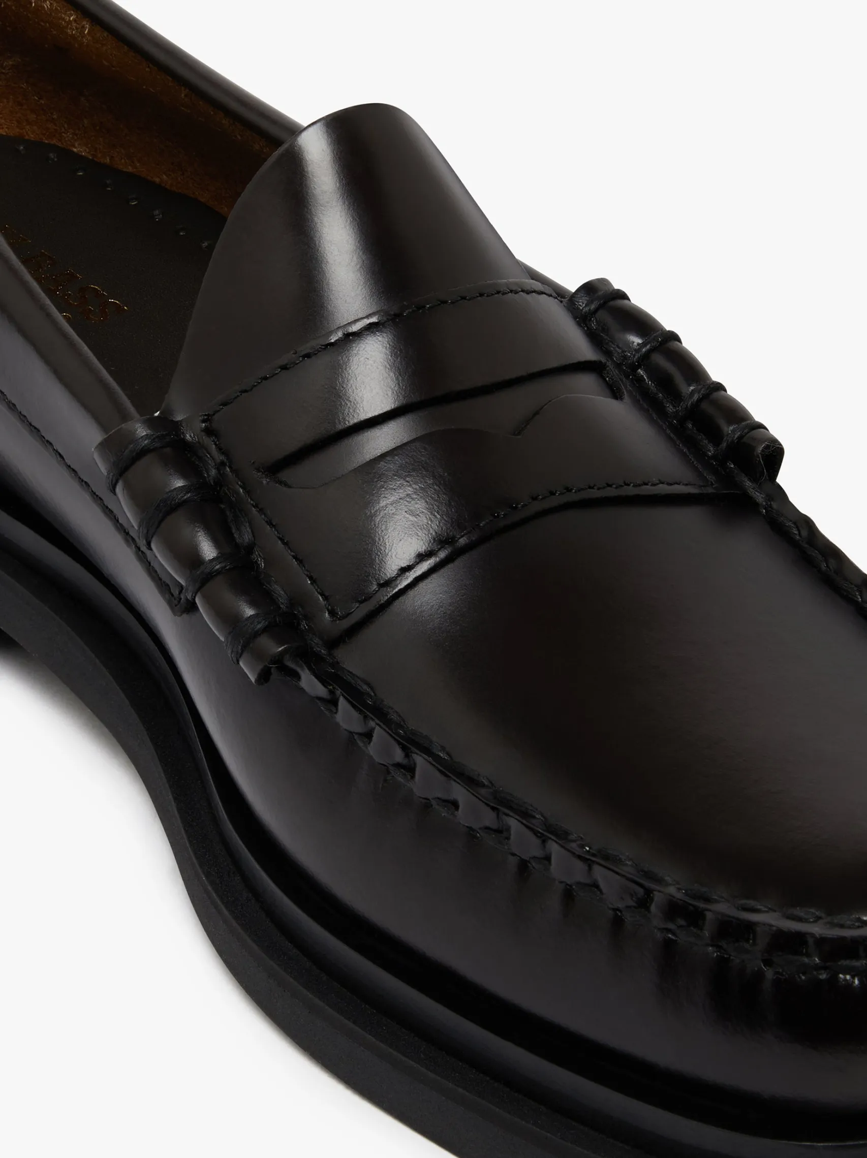 G.H.BASS Weejuns Larson Step Penny Loafers Chocolate leather