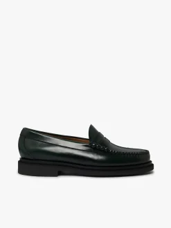 G.H.BASS Weejuns Larson Step Penny Loafers Dark green leather
