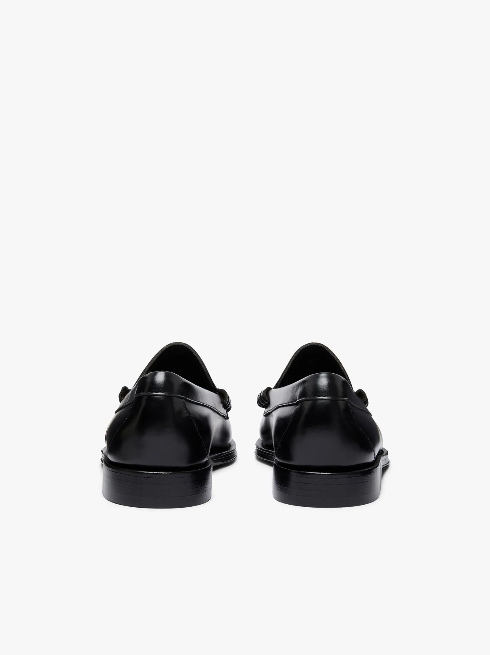 G.H.BASS Weejuns Larson Weave Loafers Black Leather