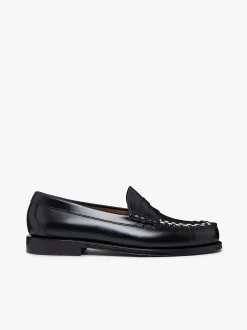 G.H.BASS Weejuns Larson Weave Loafers Black & White Leather