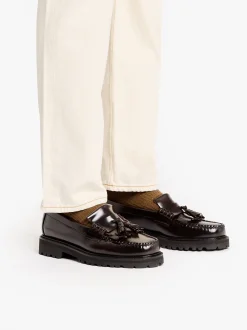 G.H.BASS Weejuns Layton II Kiltie Lug Loafers leather