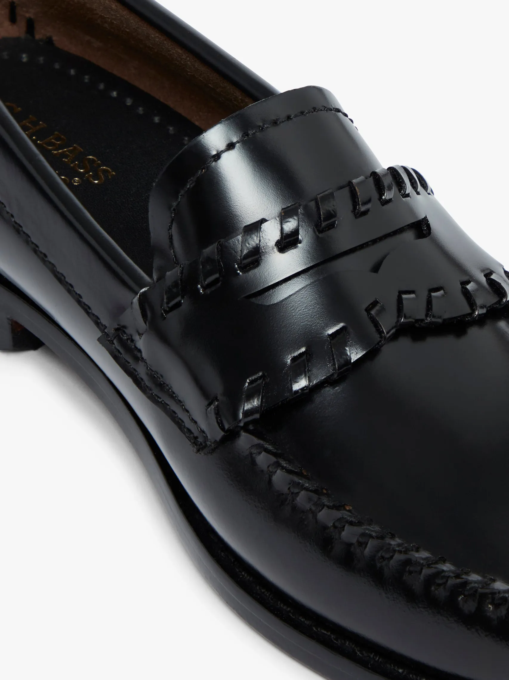 Women G.H.BASS Weejuns Lola Whipstitch Loafers Leather