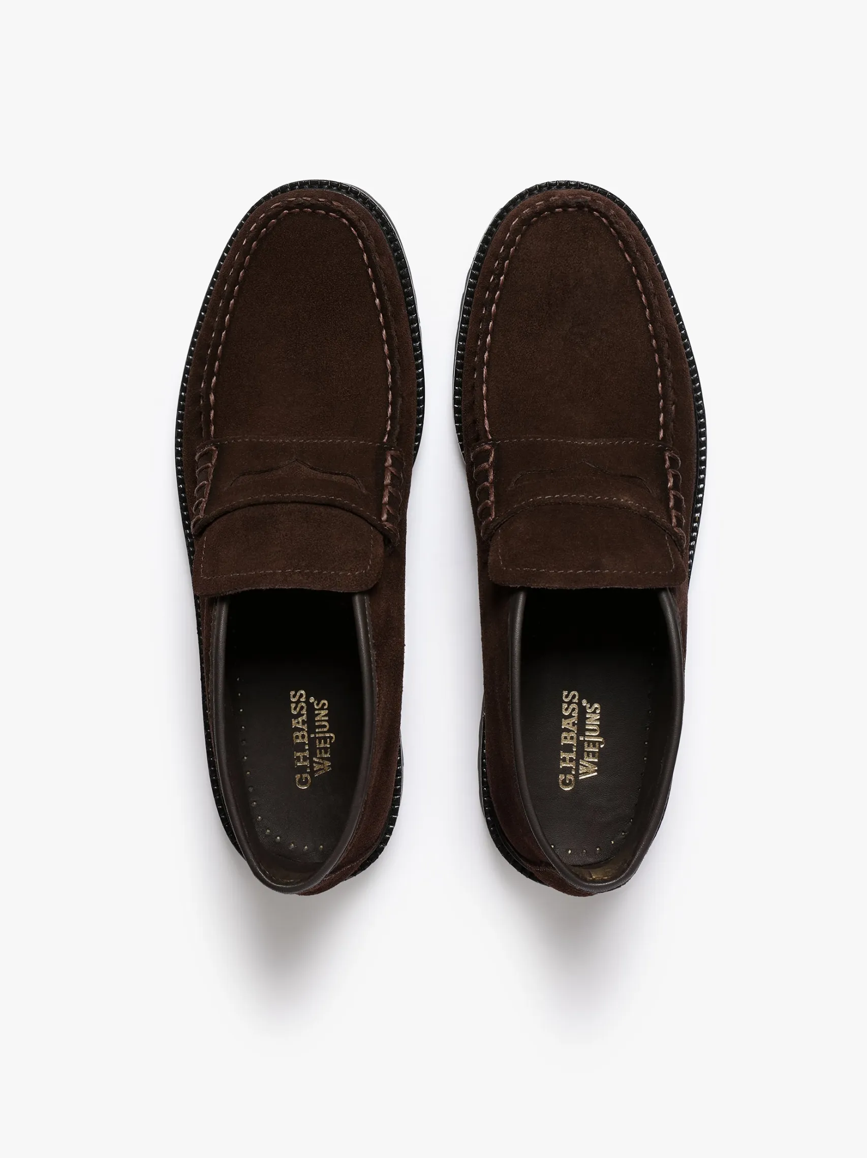 G.H.BASS Weejuns Lug Boots Chocolate Suede