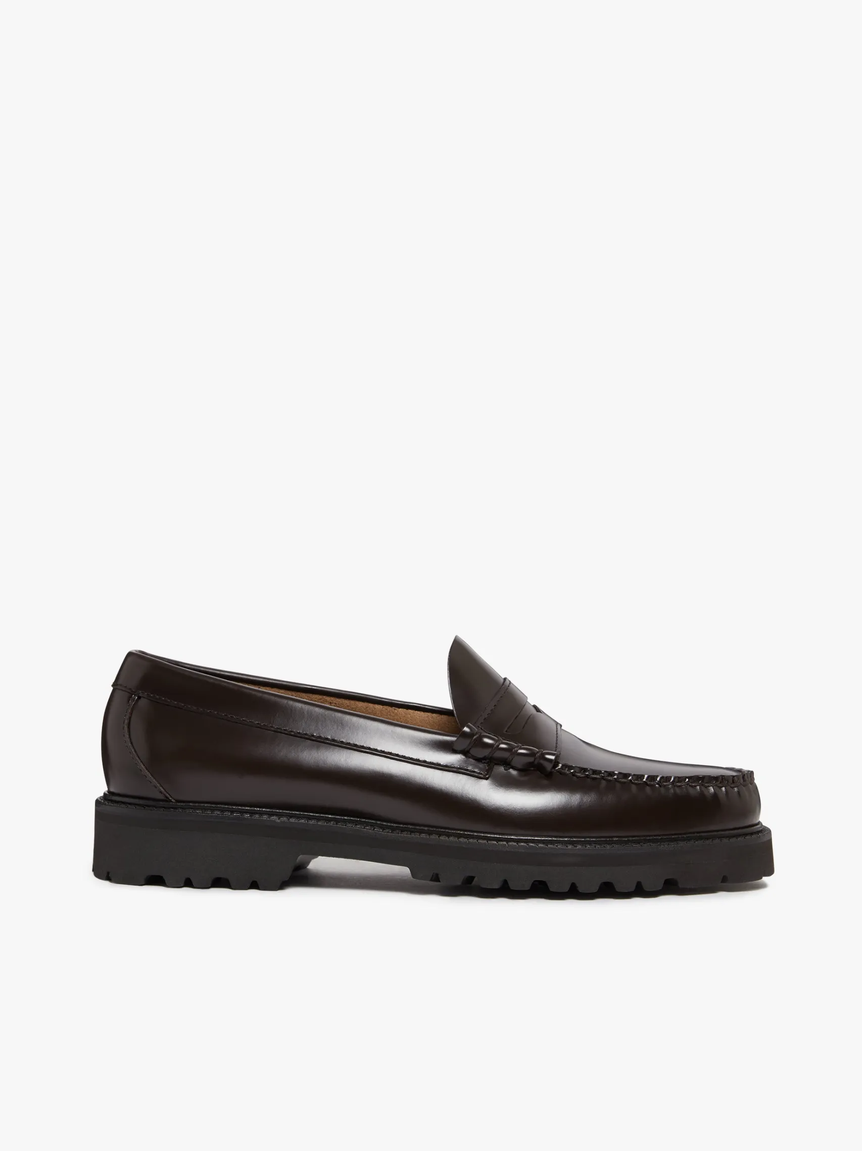 G.H.BASS Weejuns Lug Larson Penny Loafers leather with lug sole