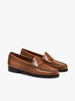 Women G.H.BASS Weejuns Penny Loafers Bombay Brown Leather