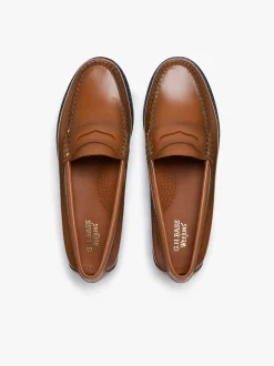 Women G.H.BASS Weejuns Penny Loafers Bombay Brown Leather