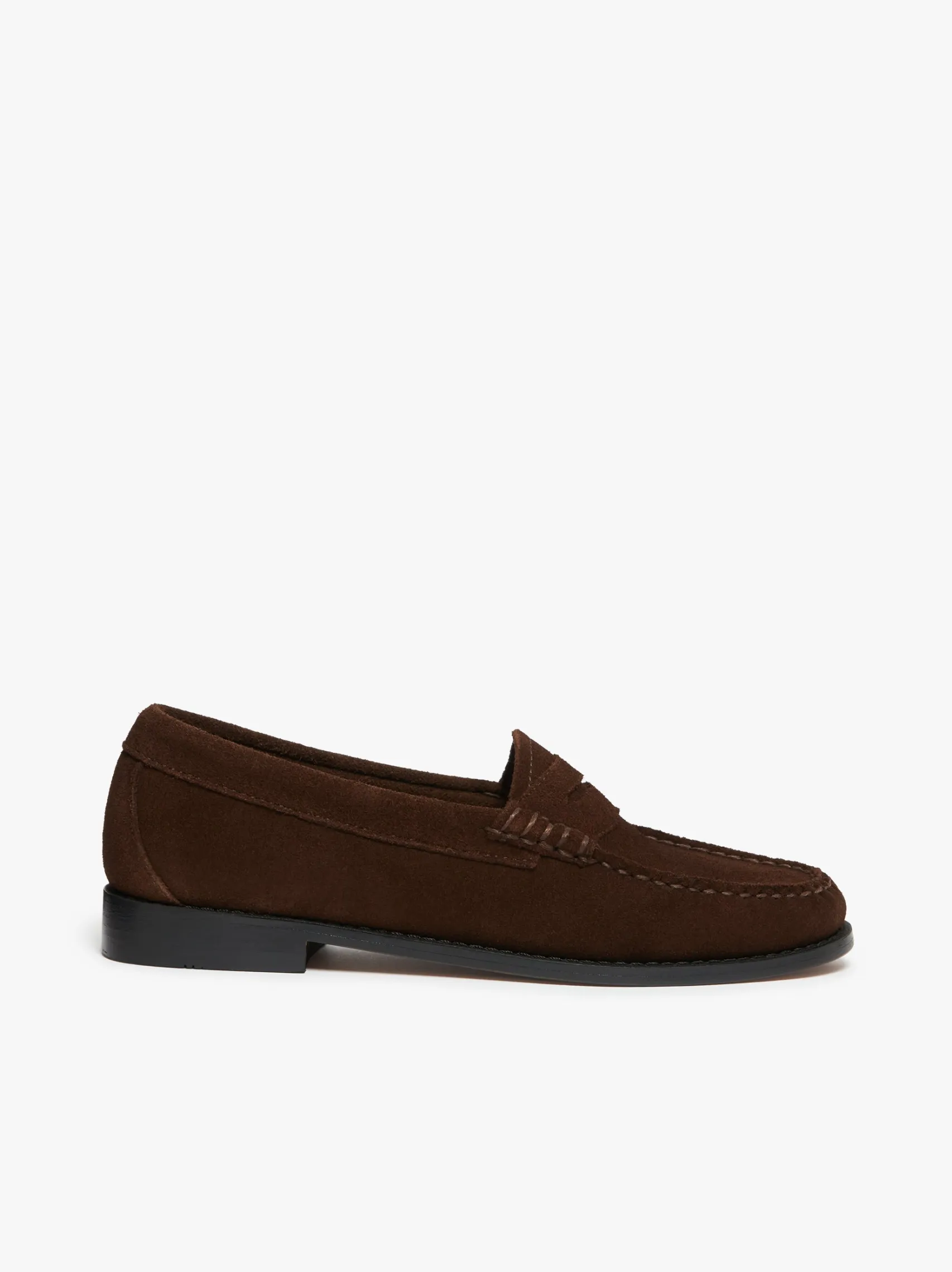 Women G.H.BASS Weejuns Penny Loafers Chocolate suede