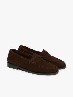 Women G.H.BASS Weejuns Penny Loafers Chocolate suede