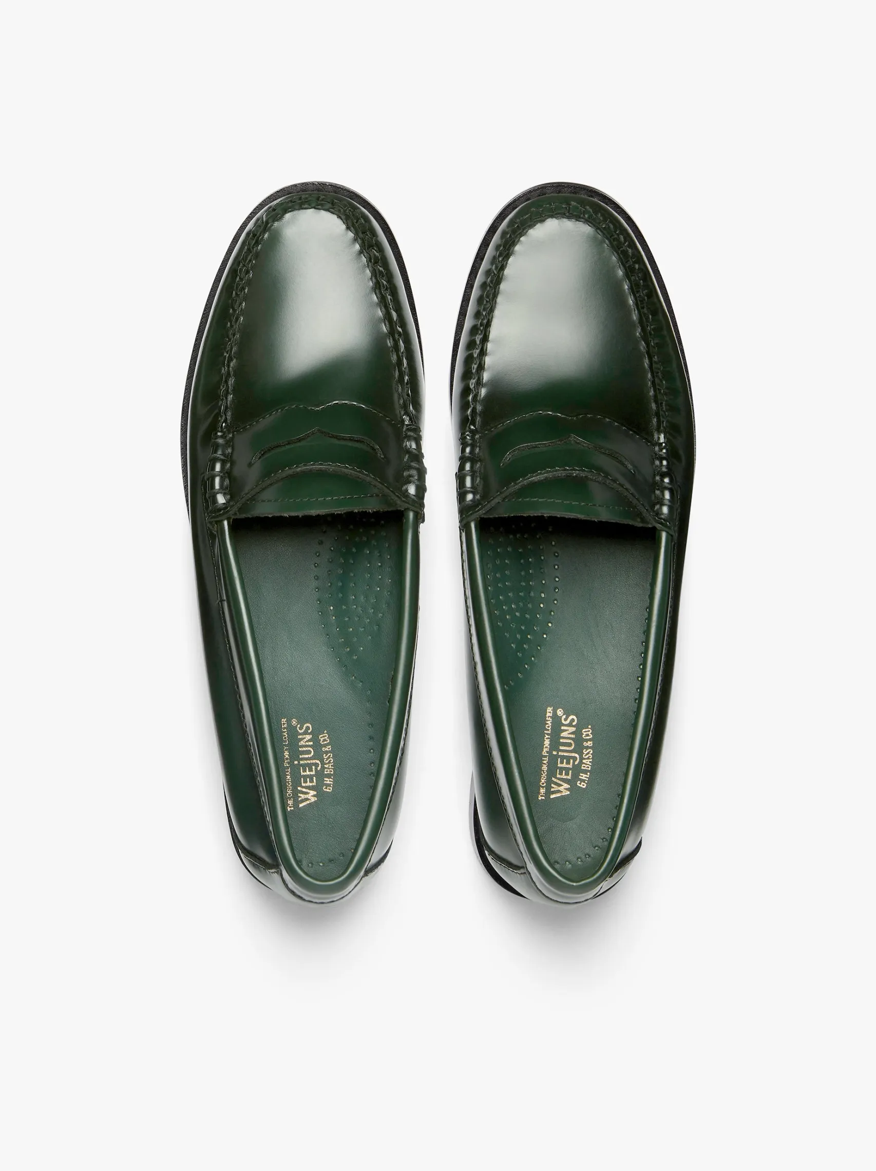 Women G.H.BASS Weejuns Penny Loafers Dark Leather