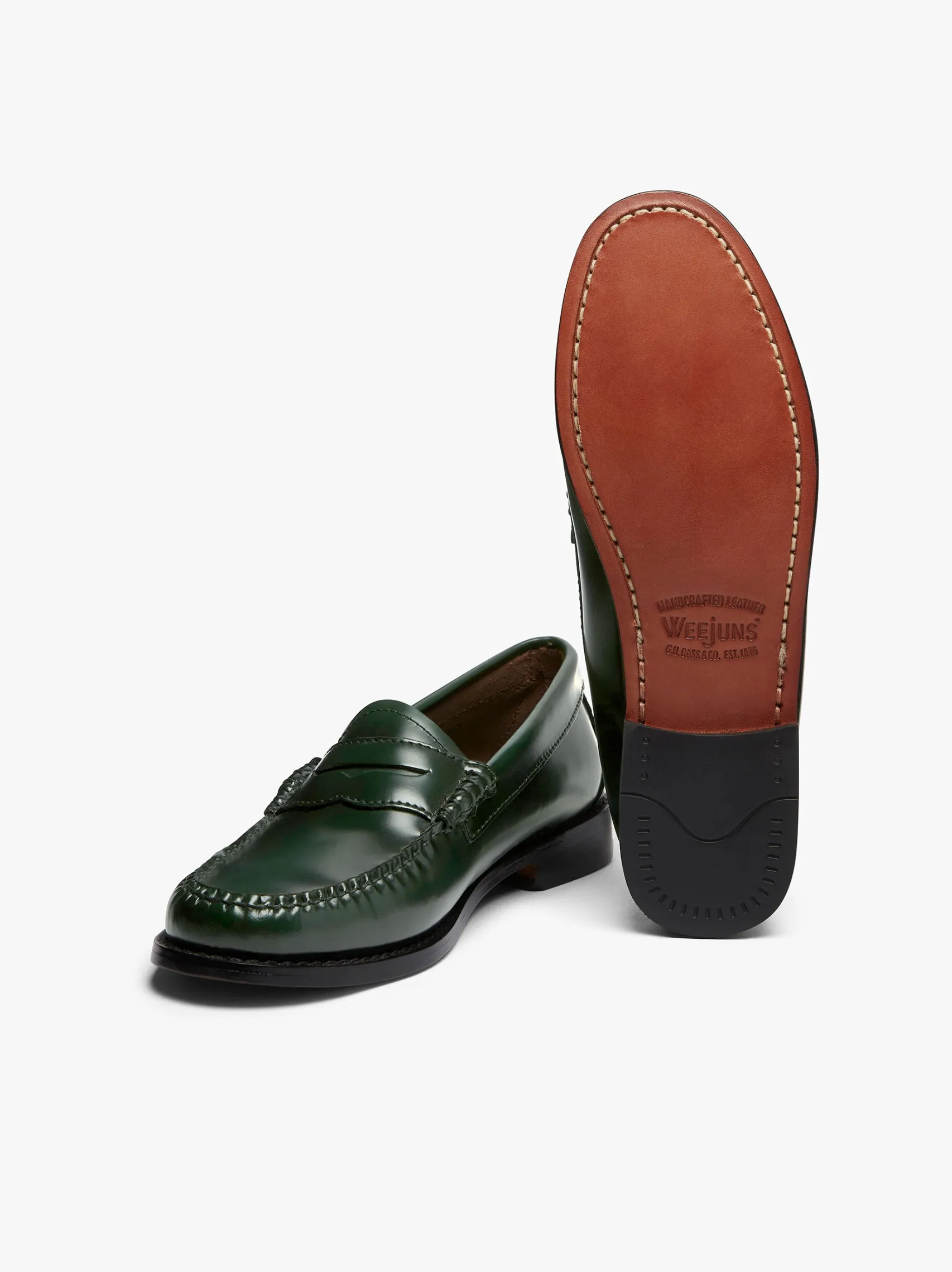 Women G.H.BASS Weejuns Penny Loafers Dark Leather