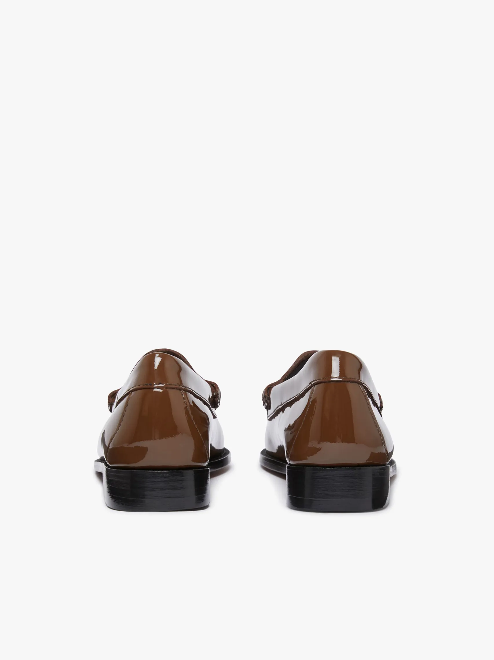 Women G.H.BASS Weejuns Penny Loafers Dark Brown Patent Leather