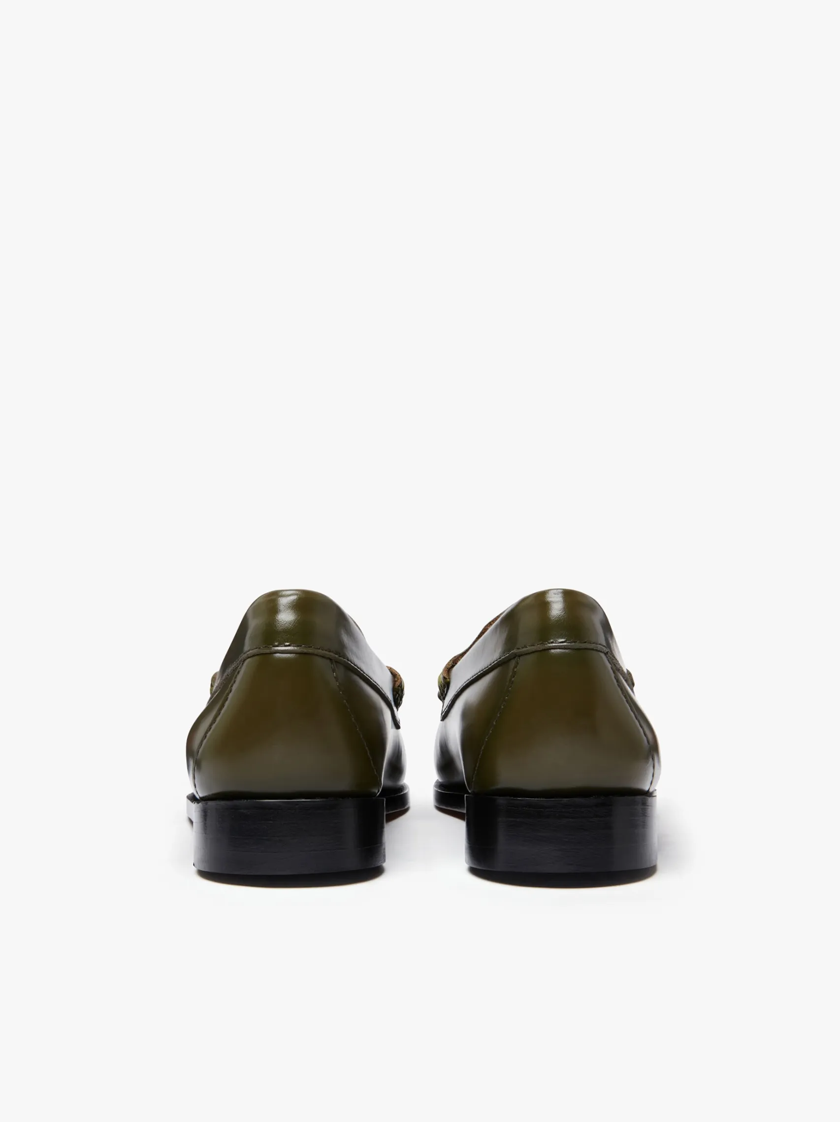 Women G.H.BASS Weejuns Penny Loafers green leather