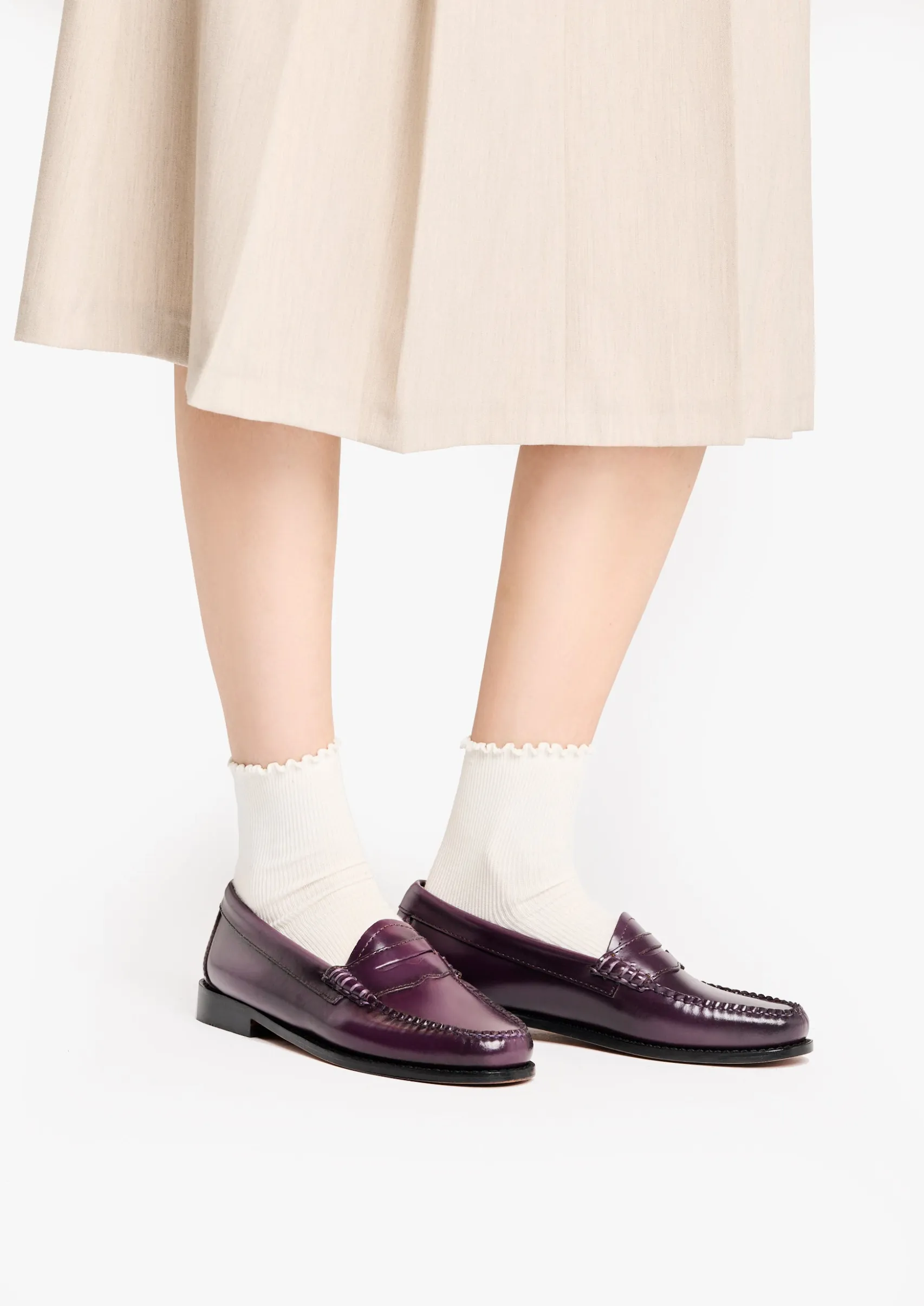 Women G.H.BASS Weejuns Penny Loafers leather