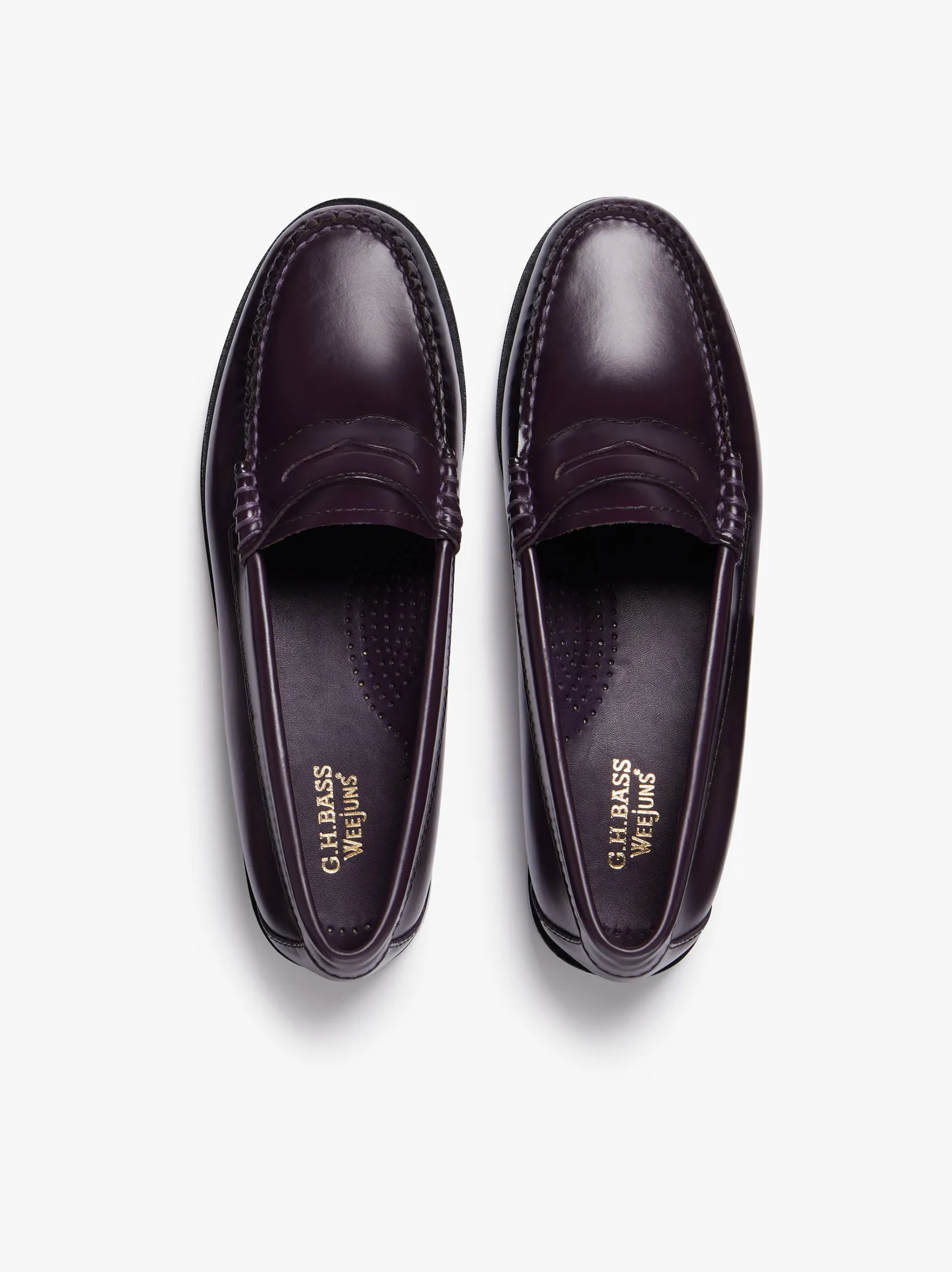 Women G.H.BASS Weejuns Penny Loafers leather