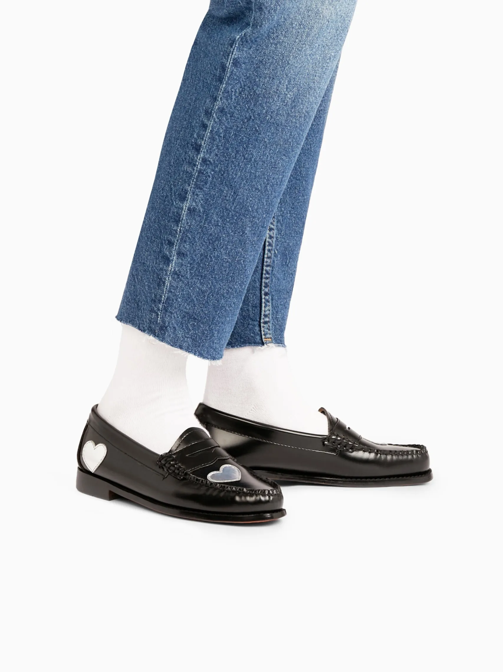 Women G.H.BASS Weejuns Penny Love Loafers Leather