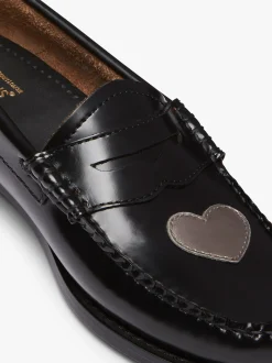 Women G.H.BASS Weejuns Penny Love Loafers Leather
