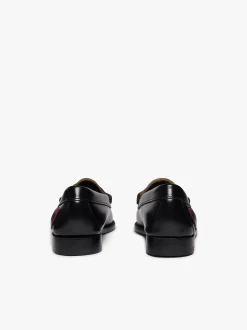 Women G.H.BASS Weejuns Penny Love Loafers Black & Pink Leather
