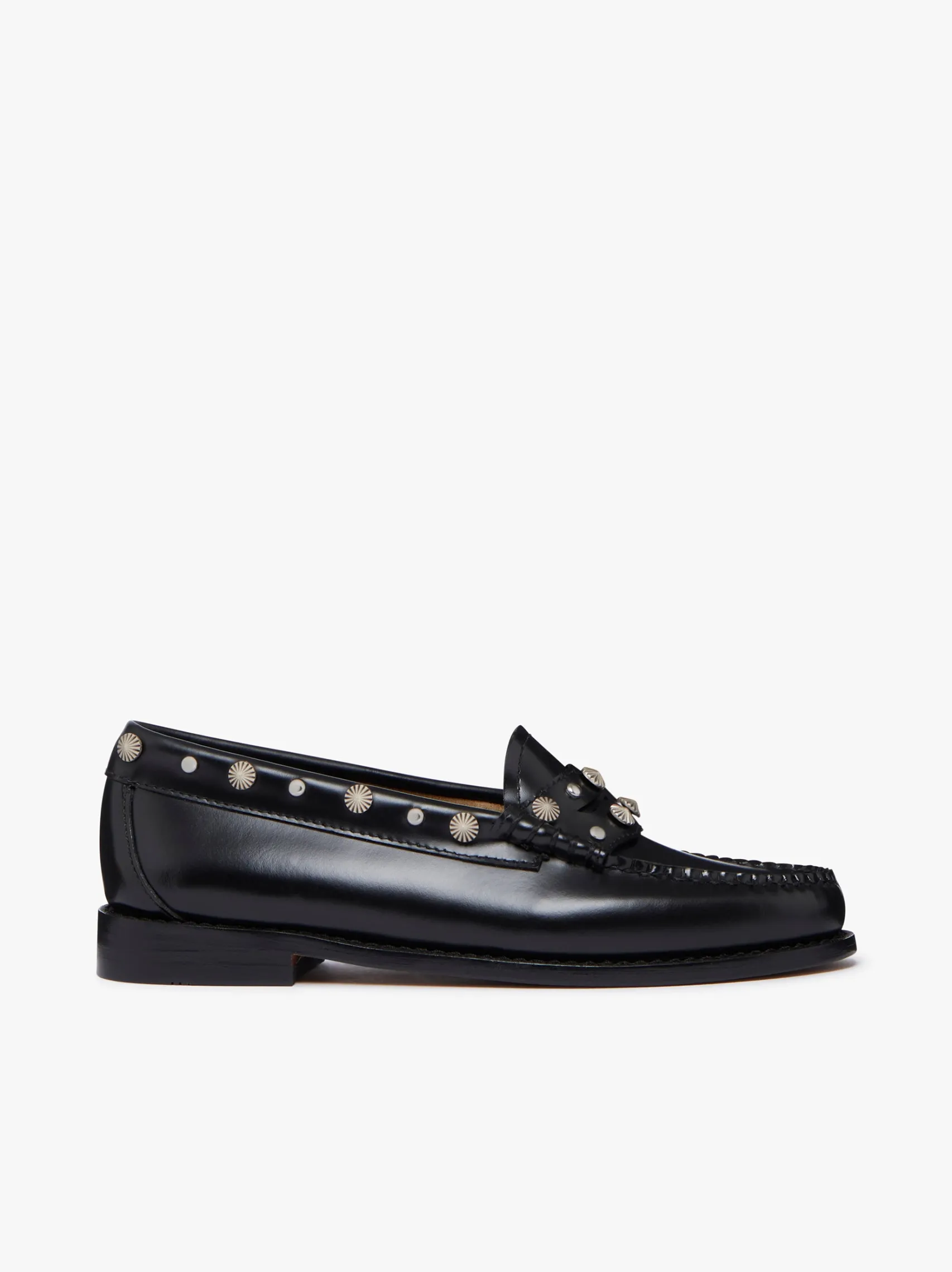 Women G.H.BASS Weejuns Penny Stud Loafers Leather