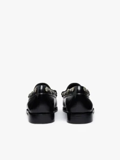 Women G.H.BASS Weejuns Penny Stud Loafers Leather