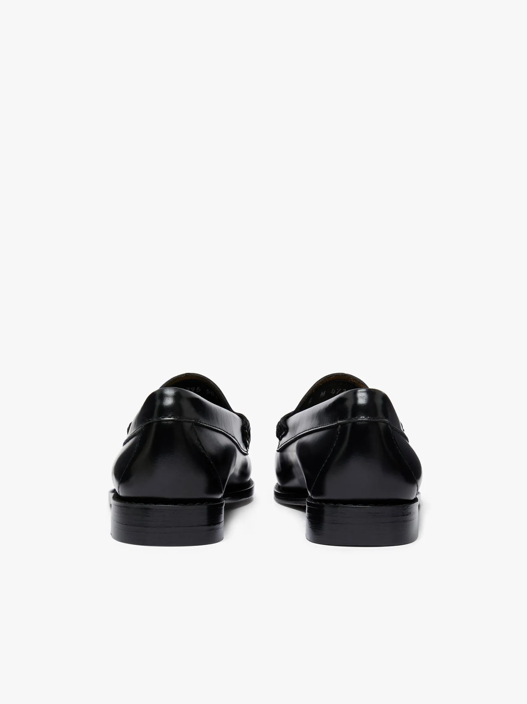 Women G.H.BASS Weejuns Penny Weave Loafers Black Leather