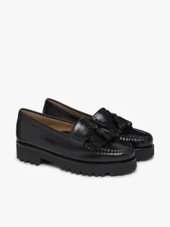 Women G.H.BASS Weejuns 90s Esther Kiltie Tassel Loafers Leather
