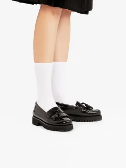 Women G.H.BASS Weejuns 90s Esther Kiltie Tassel Loafers Leather