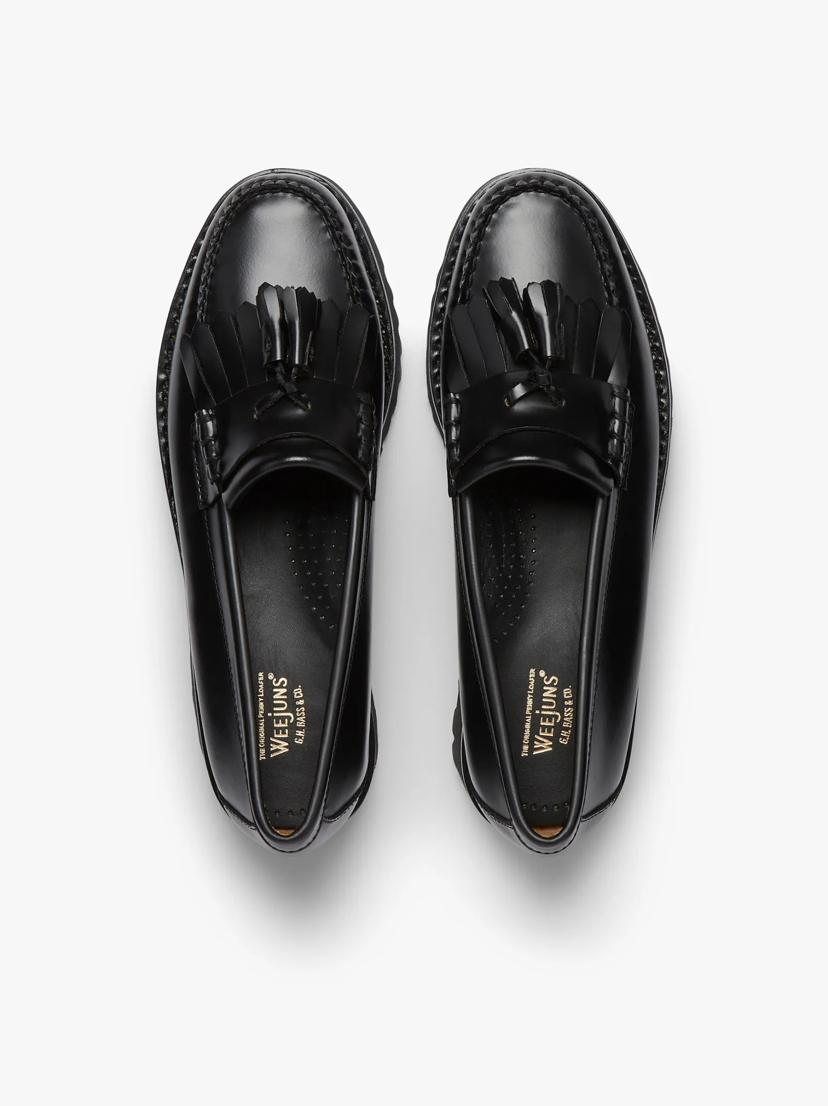 Women G.H.BASS Weejuns 90s Esther Kiltie Tassel Loafers Leather