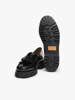 Women G.H.BASS Weejuns 90s Esther Kiltie Tassel Loafers Leather