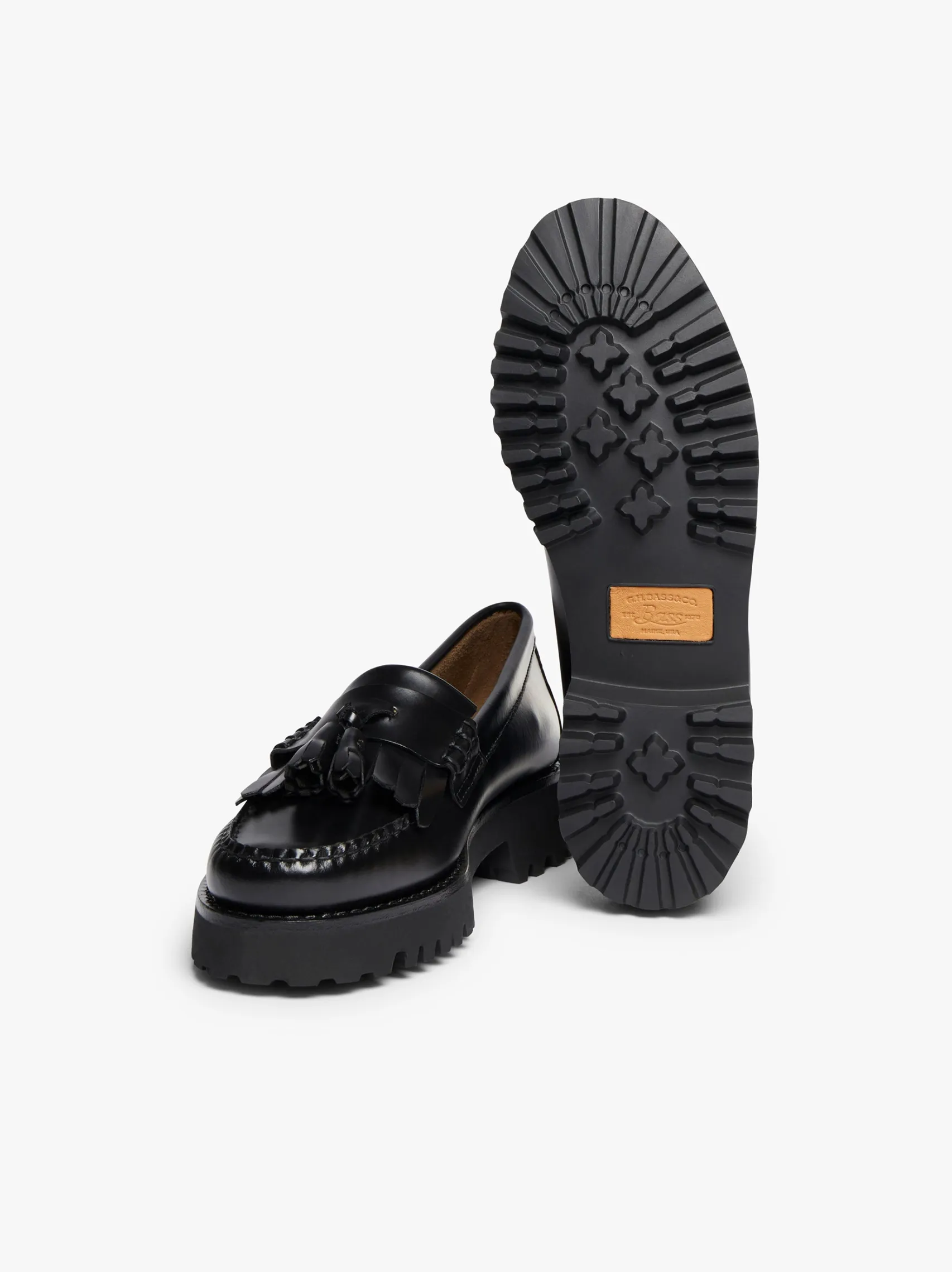 Women G.H.BASS Weejuns 90s Esther Kiltie Tassel Loafers Leather