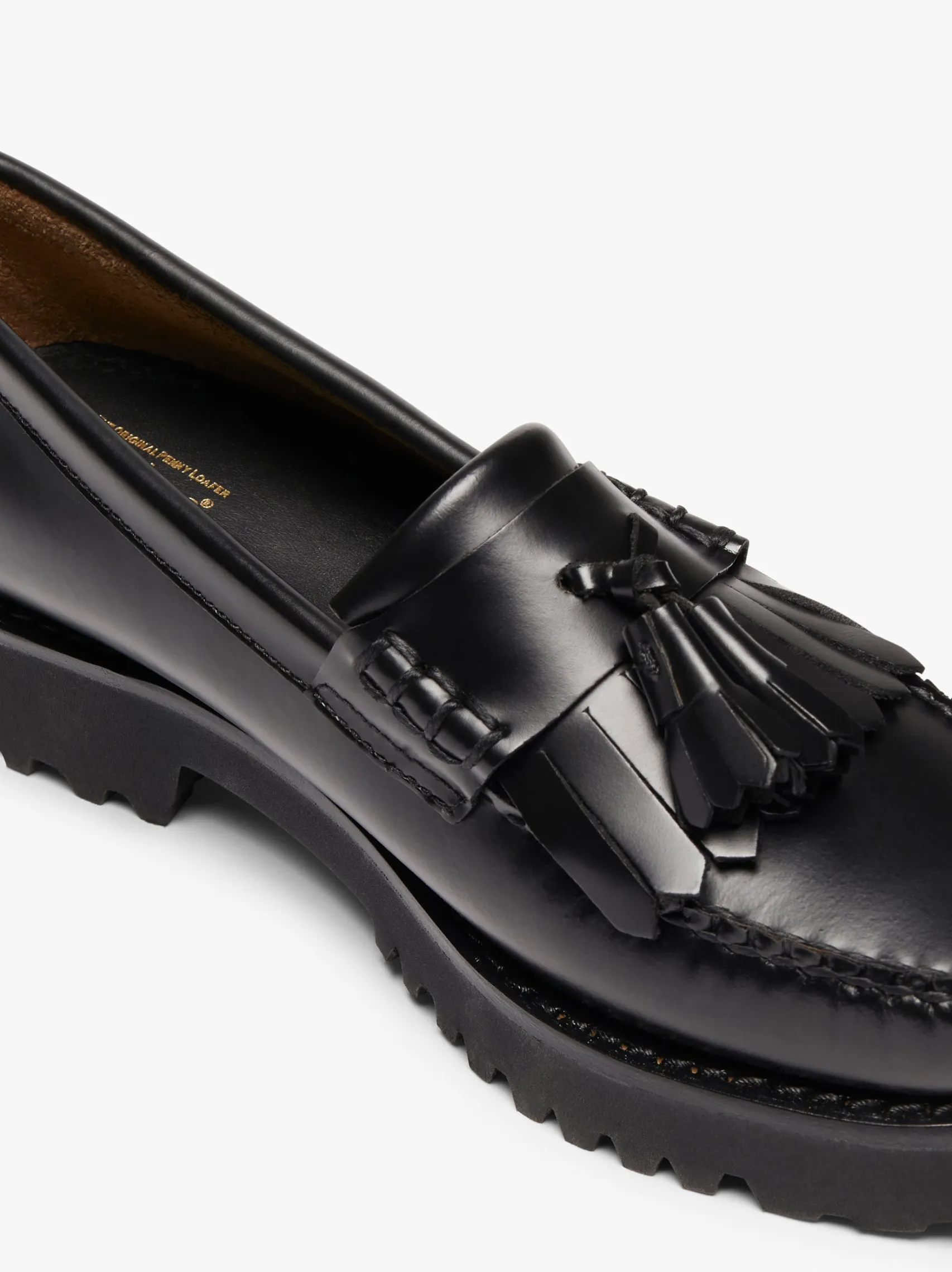 Women G.H.BASS Weejuns 90s Esther Kiltie Tassel Loafers Leather