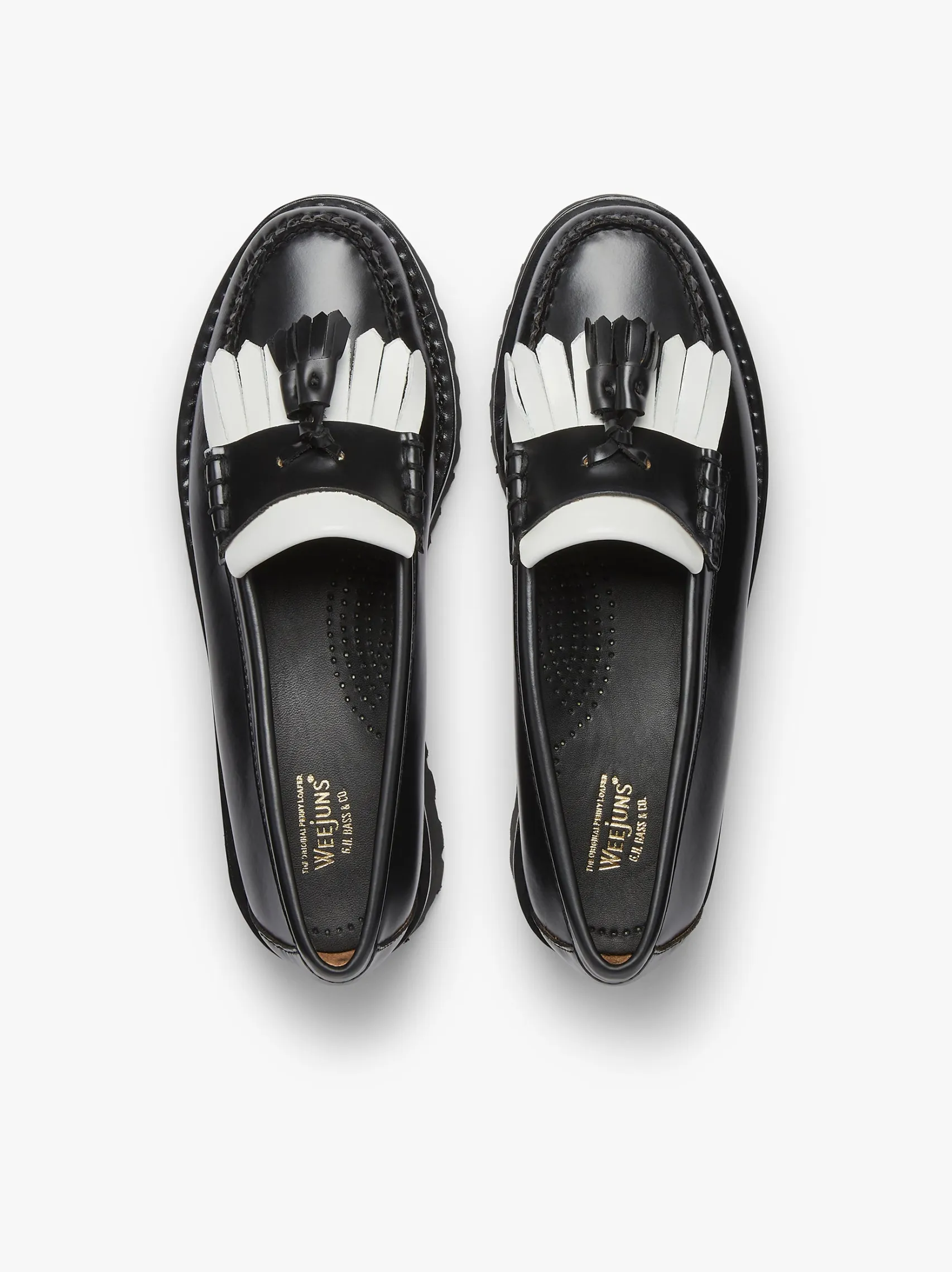 Women G.H.BASS Weejuns 90s Esther Kiltie Tassel Loafers Leather