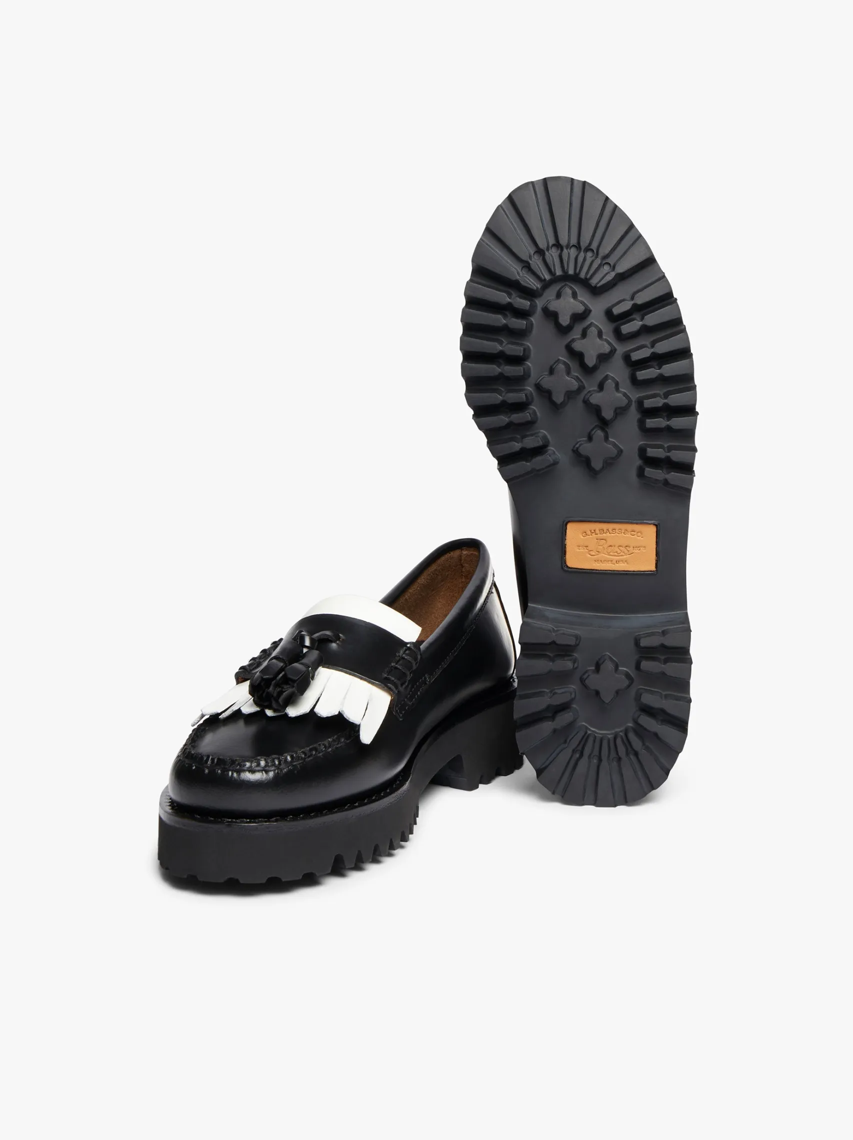 Women G.H.BASS Weejuns 90s Esther Kiltie Tassel Loafers Leather
