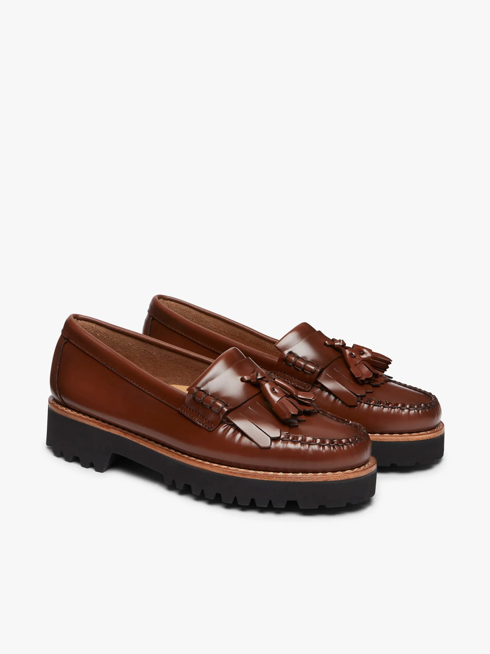 Women G.H.BASS Weejuns 90s Esther Kiltie Tassel Loafers Leather