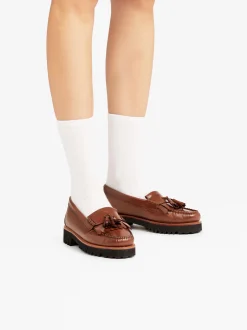 Women G.H.BASS Weejuns 90s Esther Kiltie Tassel Loafers Leather