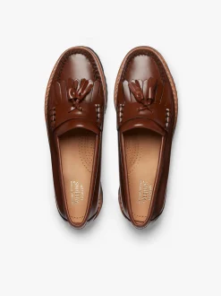 Women G.H.BASS Weejuns 90s Esther Kiltie Tassel Loafers Leather
