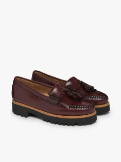 Women G.H.BASS Weejuns 90s Esther Kiltie Tassel Loafers Leather