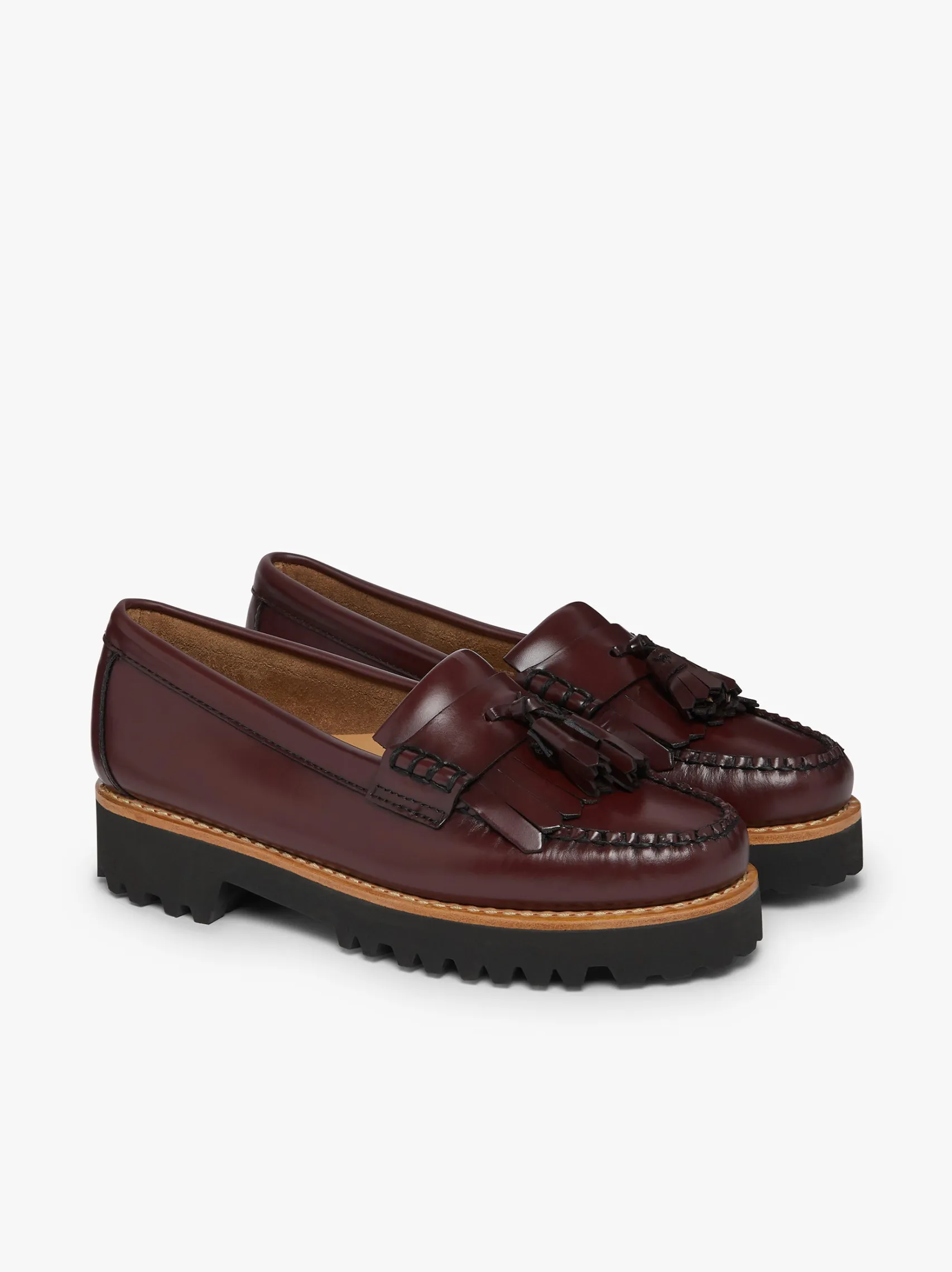 Women G.H.BASS Weejuns 90s Esther Kiltie Tassel Loafers Leather