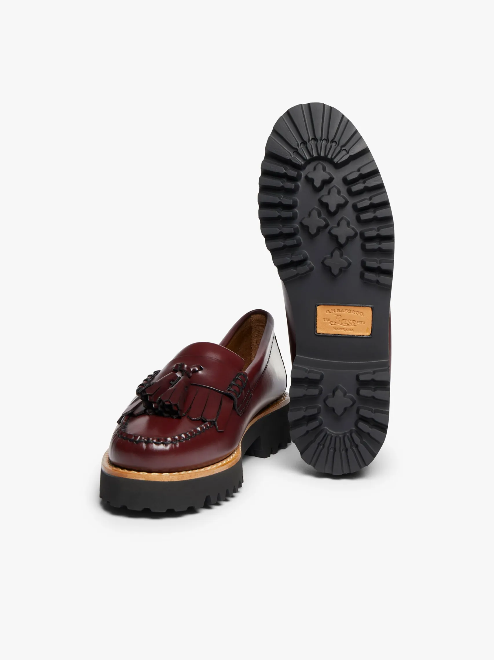 Women G.H.BASS Weejuns 90s Esther Kiltie Tassel Loafers Leather