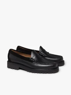 G.H.BASS Weejuns 90's Larson Penny Loafers Black Leather & Suede