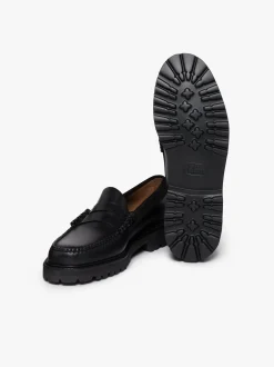 G.H.BASS Weejuns 90's Larson Penny Loafers Black Leather & Suede