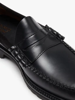 G.H.BASS Weejuns 90's Larson Penny Loafers Black Leather & Suede