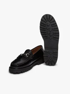 G.H.BASS Weejuns 90s Lincoln Horsebit Loafers Black Leather