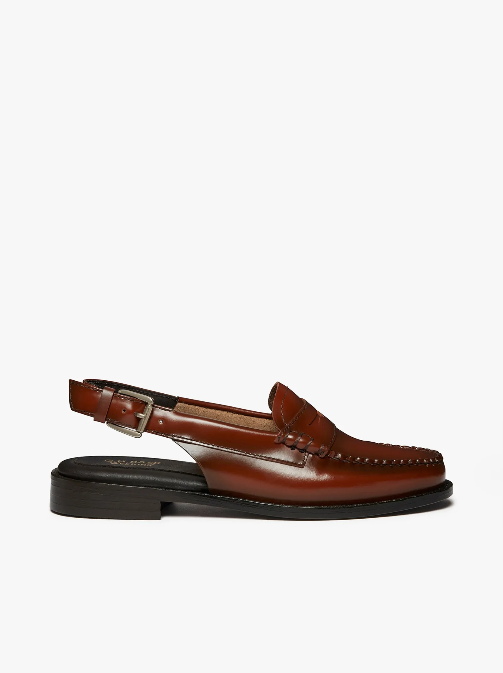 Women G.H.BASS Weejuns Slingback Penny Loafers Leather