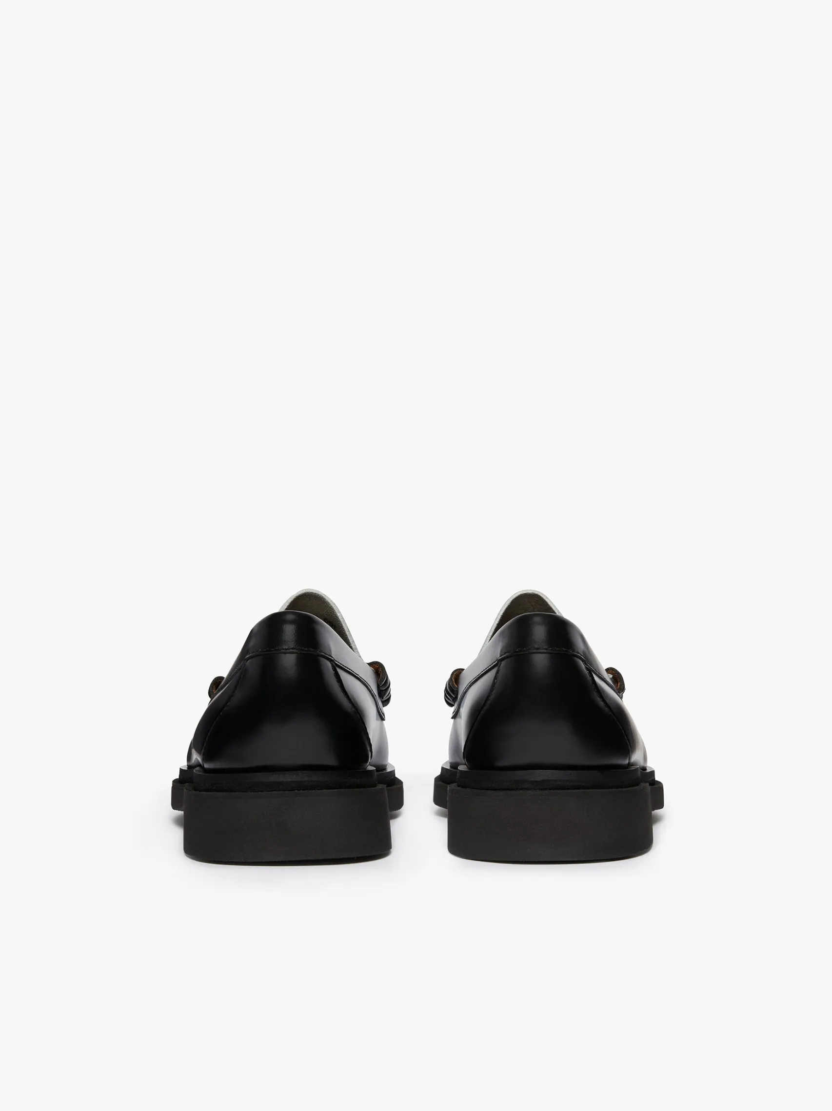 G.H.BASS Weejuns Step Larson Penny Loafers Black & White Leather