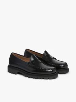 G.H.BASS Weejuns Step-Lug Larson Penny Loafers Leather