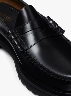 G.H.BASS Weejuns Step-Lug Larson Penny Loafers Leather
