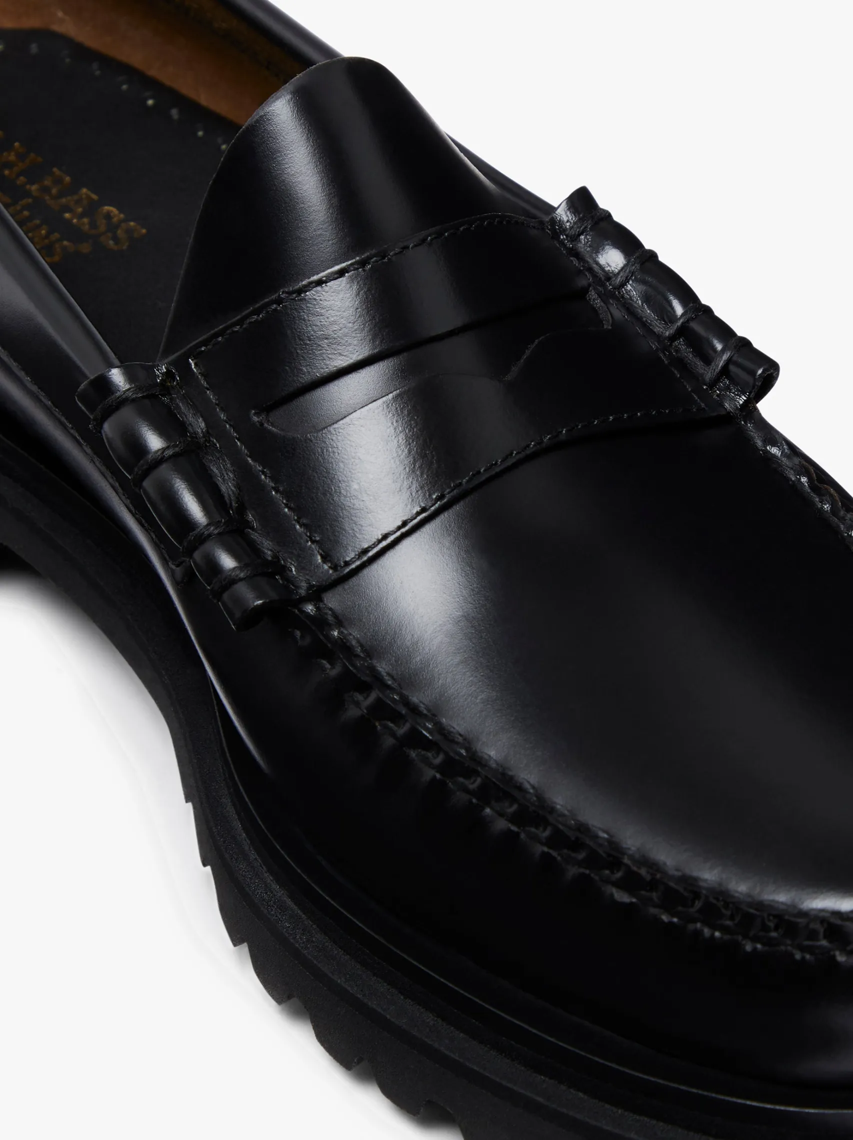 G.H.BASS Weejuns Step-Lug Larson Penny Loafers Leather
