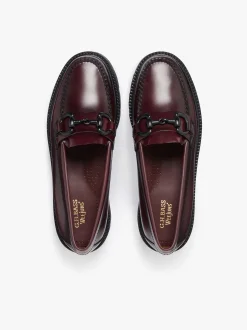 Women G.H.BASS Weejuns Super Lug Lianna Super Bit Loafers Leather