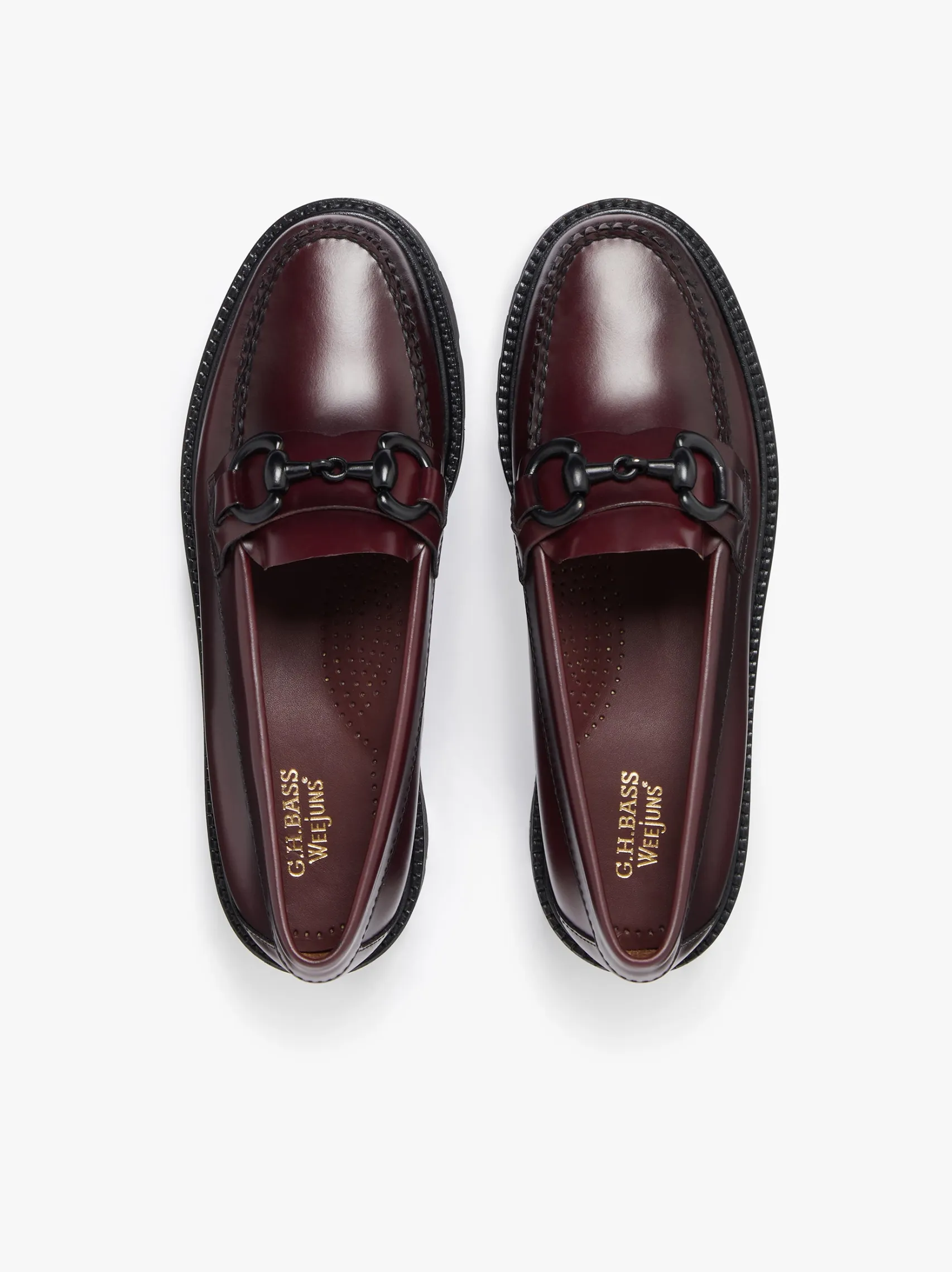Women G.H.BASS Weejuns Super Lug Lianna Super Bit Loafers Leather