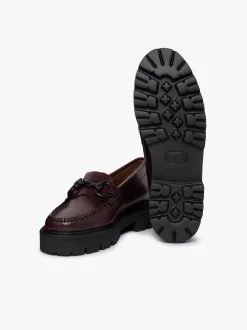 Women G.H.BASS Weejuns Super Lug Lianna Super Bit Loafers Leather